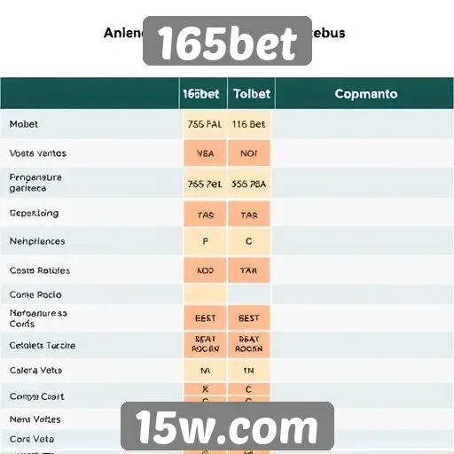 Comparativo entre 165bet e concorrentes do mercado